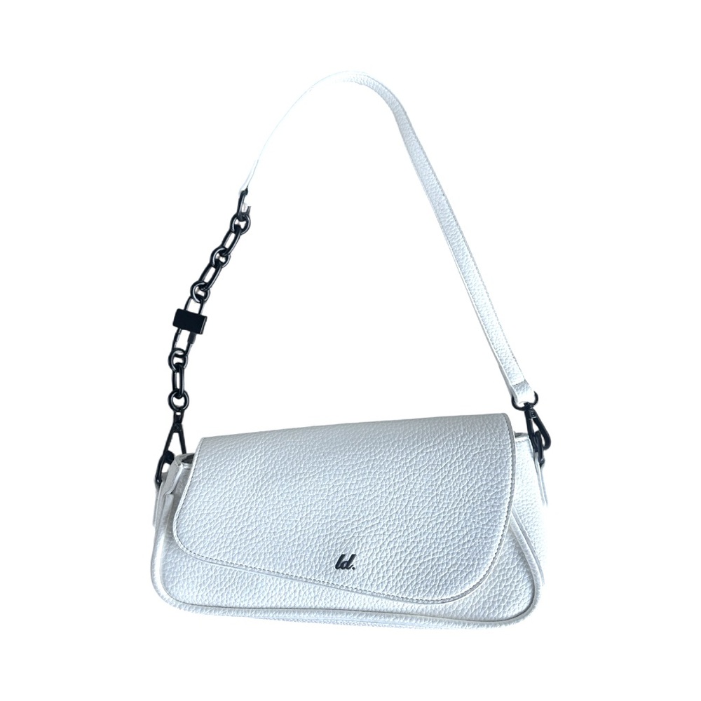 LIKEDREAMS white leather baguette shoulder bag, NWOT